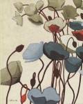 Blue Pavots Ondule I by Shirley Novak