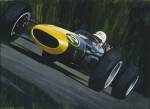 Blue Race Car by William Vanderdasson