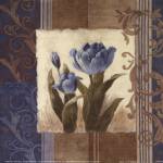 Blue Tulip Scroll by Viv Bowles