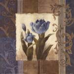 Blue Tulip Scroll by Viv Bowles