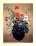 Blue Vase of Flowers by Odilon Redon