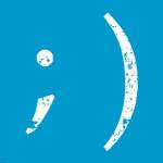 Blue Wink Smiley by Veruca Salt