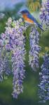 Bluebird In Wisteria by Cory Carlson