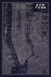 Blueprint Map New York by Sue Schlabach