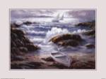 Boat By Waves by George Bjorkland
