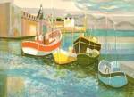 Boats in Harbor II by George Lambert