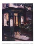 Bookshop By Lamplight, Paris by George Botich