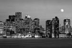 Boston at night (Black And White) by Panoramic Images