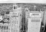Broad Street (aerial) (b/w) by Erin Clark