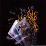 Burning Blackjack by Michael Godard