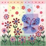 Butterfly & Flowers by Kim Conway