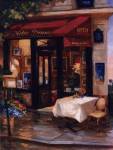 Cafe At Sunrise, Paris by George Botich
