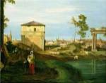 Capriccio with Motifs from Padua, Detail by Giovanni Antonio Canaletto