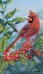 Cardinal And Berries by Cory Carlson
