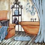 chateau bath I by Gina Ritter