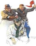 Cheering the Champs by Norman Rockwell