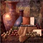 Cheese & Grapes I by Janet Stever