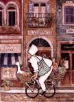 Chef On Bike by Betty Whiteaker
