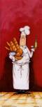 Chef With Bread And Oil by Tracy Flickinger