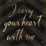 Chevron Sentiments Black/Gold I by Hartworks