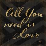 Chevron Sentiments Black/Gold II by Hartworks