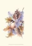 Chickadee and Oak Leaves by Janet Mandel