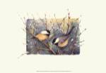 Chickadees and Pussy Willow by Janet Mandel