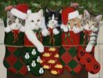Christmas Kittens by William Vanderdasson