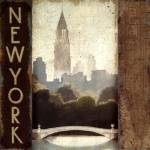 City Skyline New York Vintage Square by Marco Fabiano
