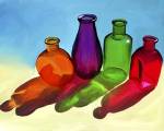 Colorful Bottles by Ata Alishahi