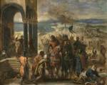 Constantinople Taken by the Crusaders, 1204 by Eugene Delacroix