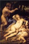 Correggio - Venus and Cupid with a Satyr