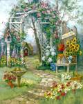 Country Garden Arbor by Barbara Mock