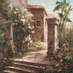 Courtyard With Flowers by Gabriela