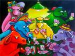 Cows Poker by Howie Green