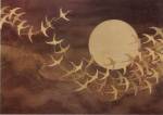 Cranes Over Moon by Keiichi Nishimura