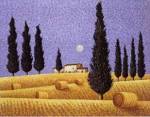 Cypress and Hay by Lowell Herrero