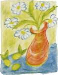 Daisies In Pink Vase by Anne Laval