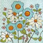 Daisy Blue Flowers by Blenda Tyvoll