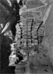 Dam structure as seen from skip on 150-ton cableway. View is made on center line of structure from elevation 1000