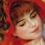 Dance at Bougival (detail) by Pierre-Auguste Renoir
