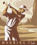 Dave Ember - Morning Tee Size 12x16 by Dave Ember