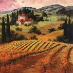 Dawn of a Tuscan Vineyard by Eva Szorc