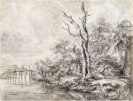 Dead Tree by a Stream at the Foot of a Hill by Jacob Van Ruisdael