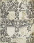 Design for a Marriage Window with the Seasons Spring and Summer by Daniel Lindtmayer