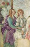 Detail of Venus and the Graces offering gifts to a young girl, 1486 (fresco) (see also 33760) by Sandro Botticelli