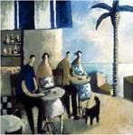 Didier Lourenco - Dos Parejas Size 15.75x19.625 by Didier Loureno