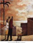Didier Lourenco - Paseo con Perro Size 27.5x36 by Didier Loureno