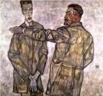 Double Portrait of Otto and Heinrich Benesch by Egon Schiele
