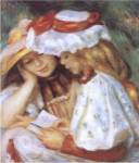 Duex jeunes filles lisant by Pierre-Auguste Renoir